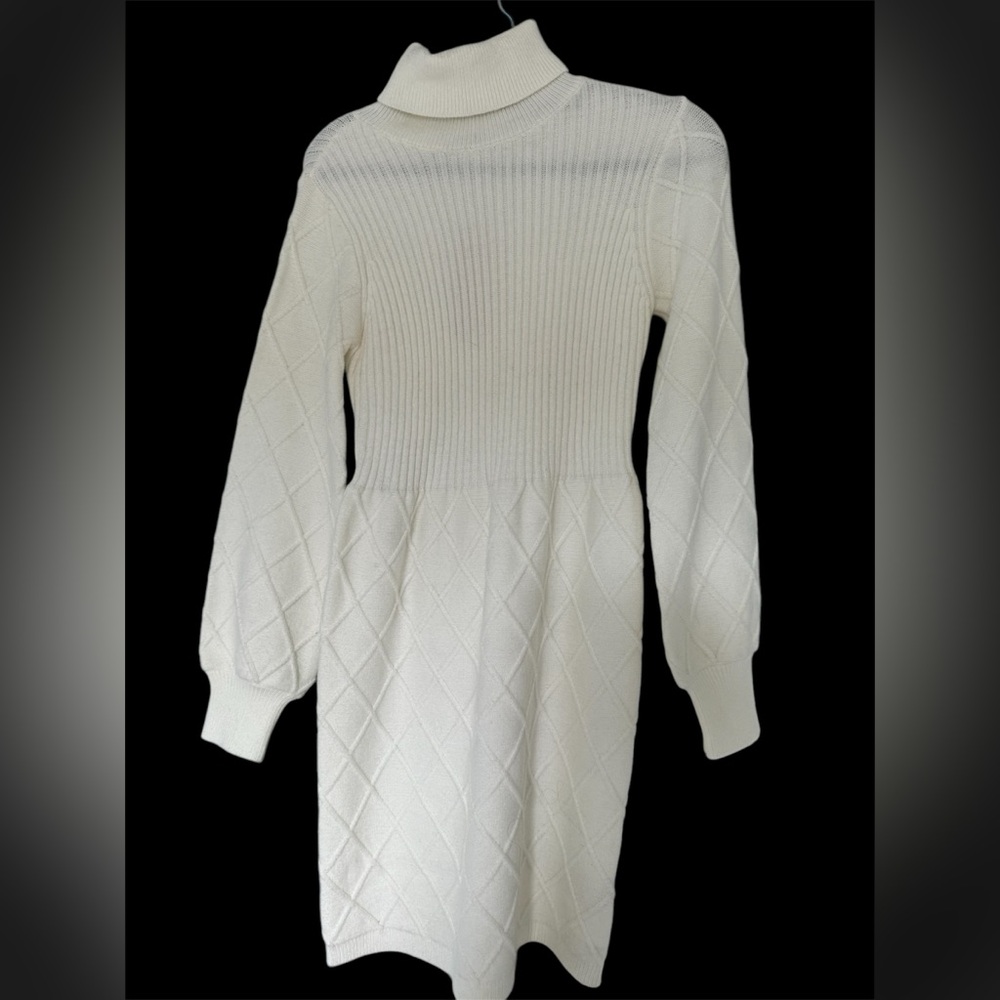 Sweater dress off white XS turtleneck